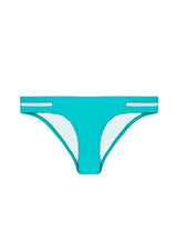 Bikini briefs with turquoise openwork sides