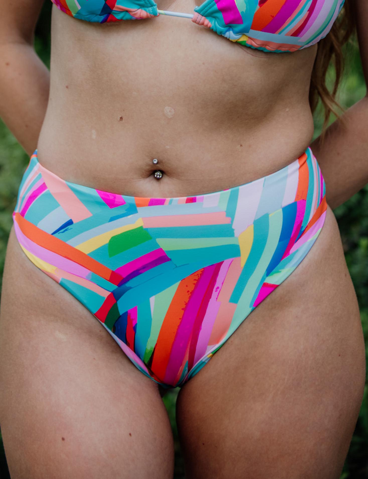 Bikini pin up tanga estampado verde