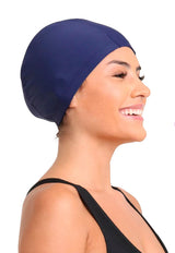 Gorro de natación de lycra azul Marino
