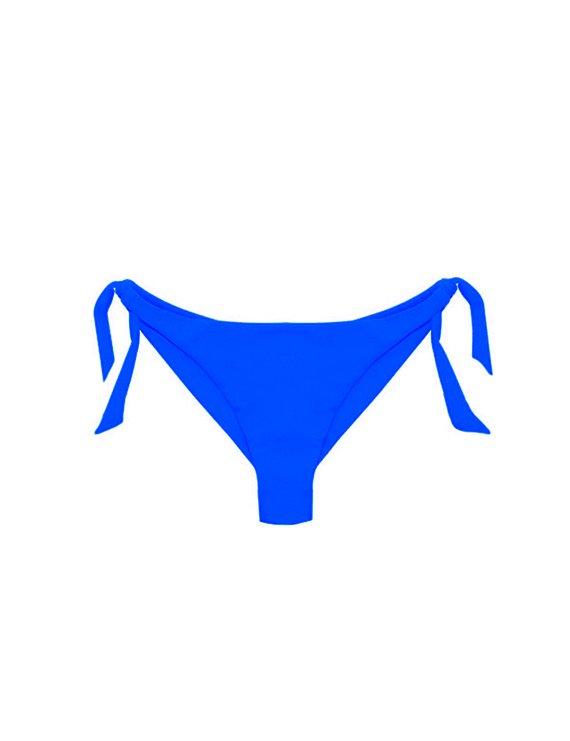 Bikini calzón tanga con amarras color azul