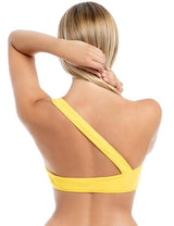Yellow One Shoulder Bikini Top