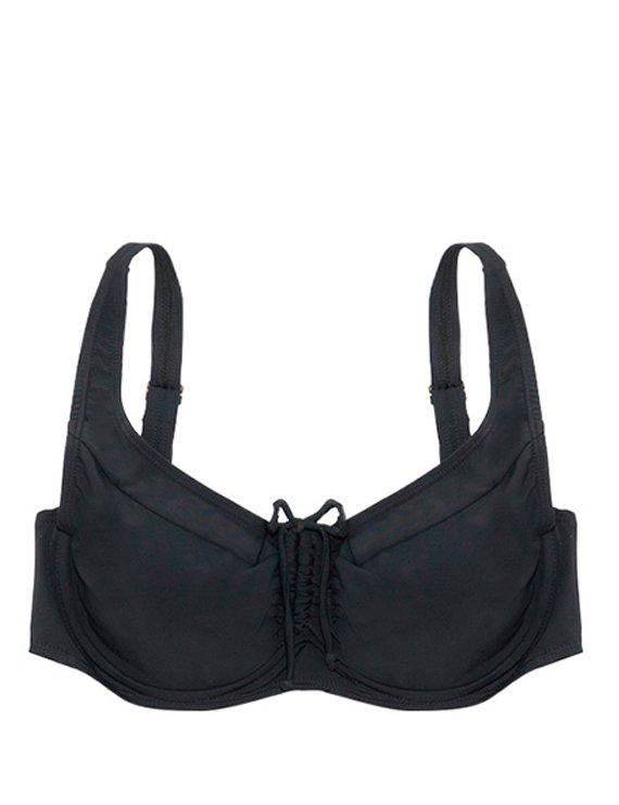 Bikini busto grande copa blanda negro