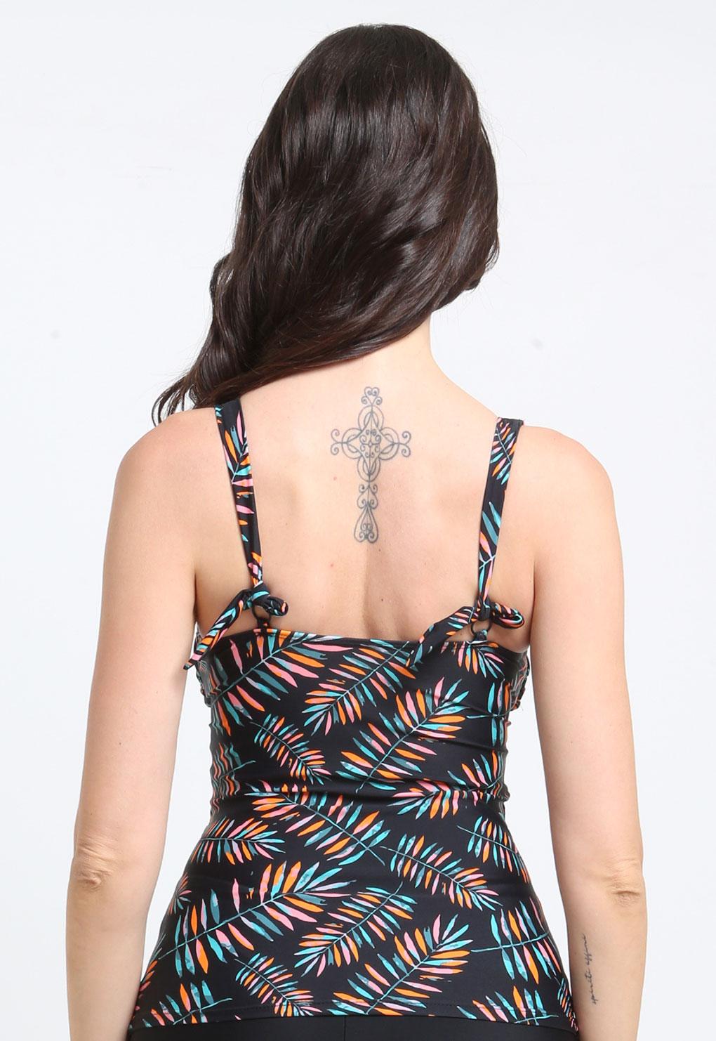 Polera tankini amarras estampado verde