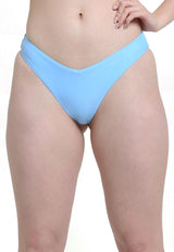 Bikini tanga cadera alta celeste