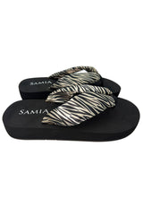 Sandalias mujer estampado zebra