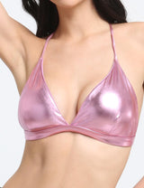 Bright lilac triangle bikini