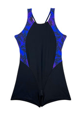 Enterito niña pierna corta estampado morado