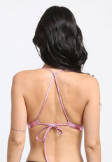 Bright lilac triangle bikini