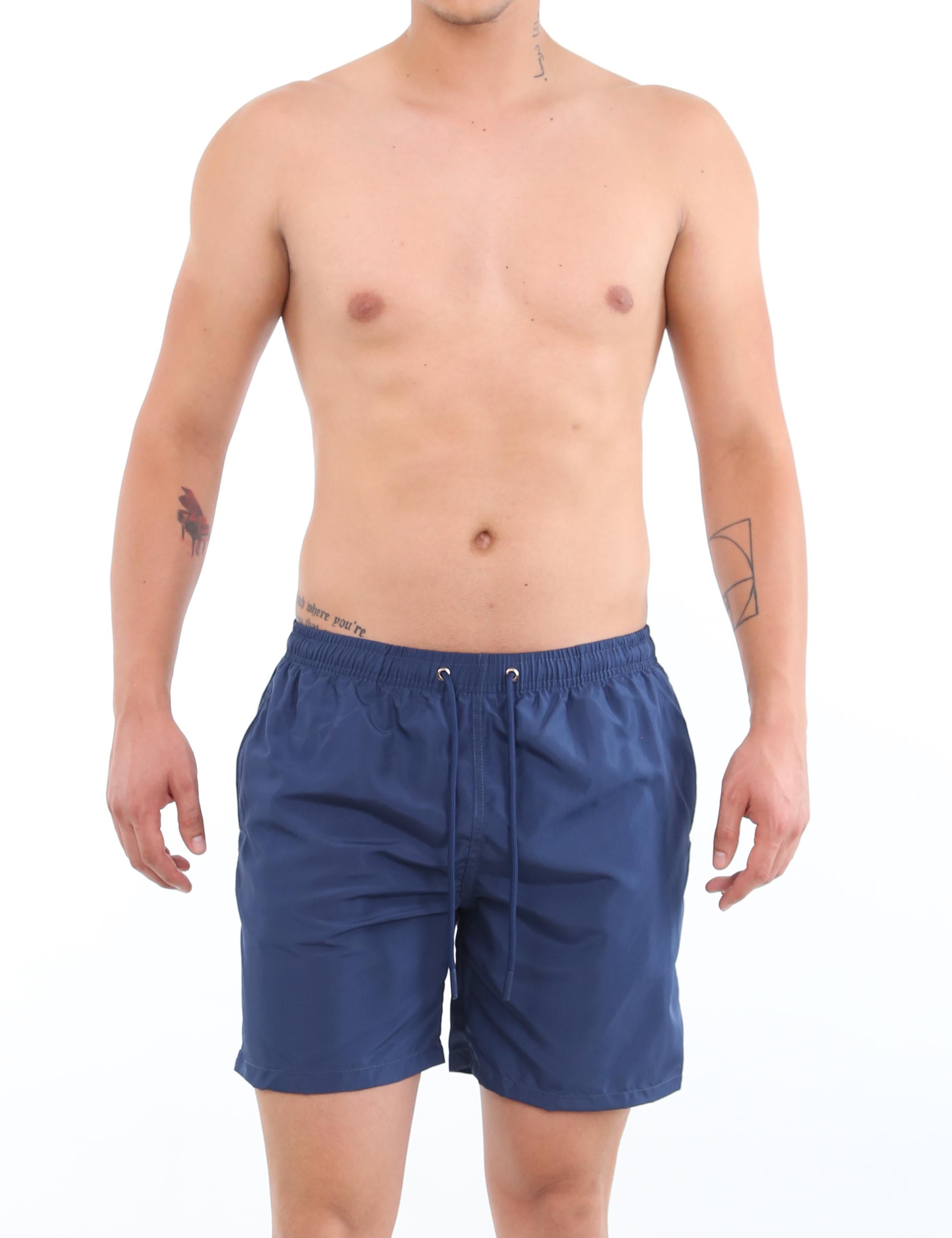 Men's long blue shorts