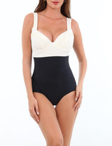 Traje de baño reductor beige