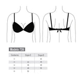 Bikini sostén arruchado copa C estampado verde