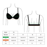 Bikini sostén torcido copa grande negro