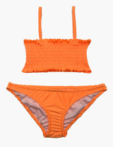 Traje de baño niña dos piezas naranja