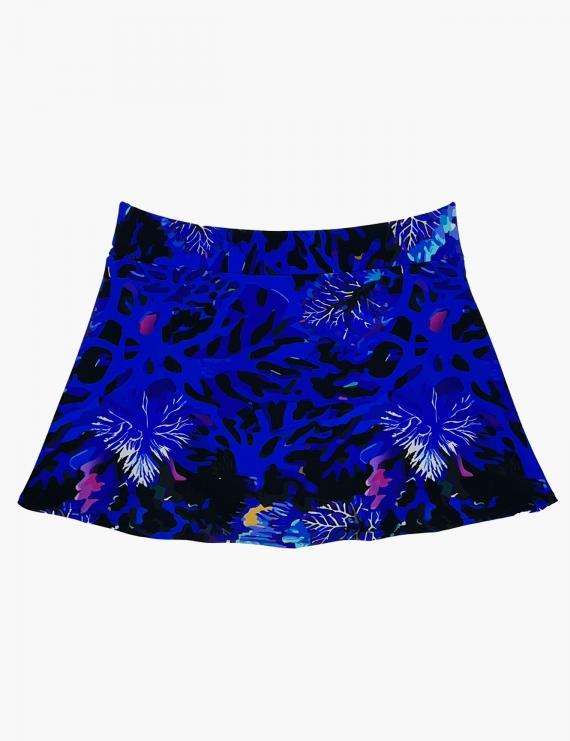 Blue print skirt bikini briefs