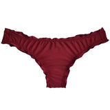 Bikini calzón tanga arruchada color rojo