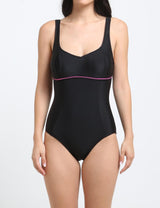 Traje de Baño Deportivo Corte Busto Fucsia Con Protección UV Integrada