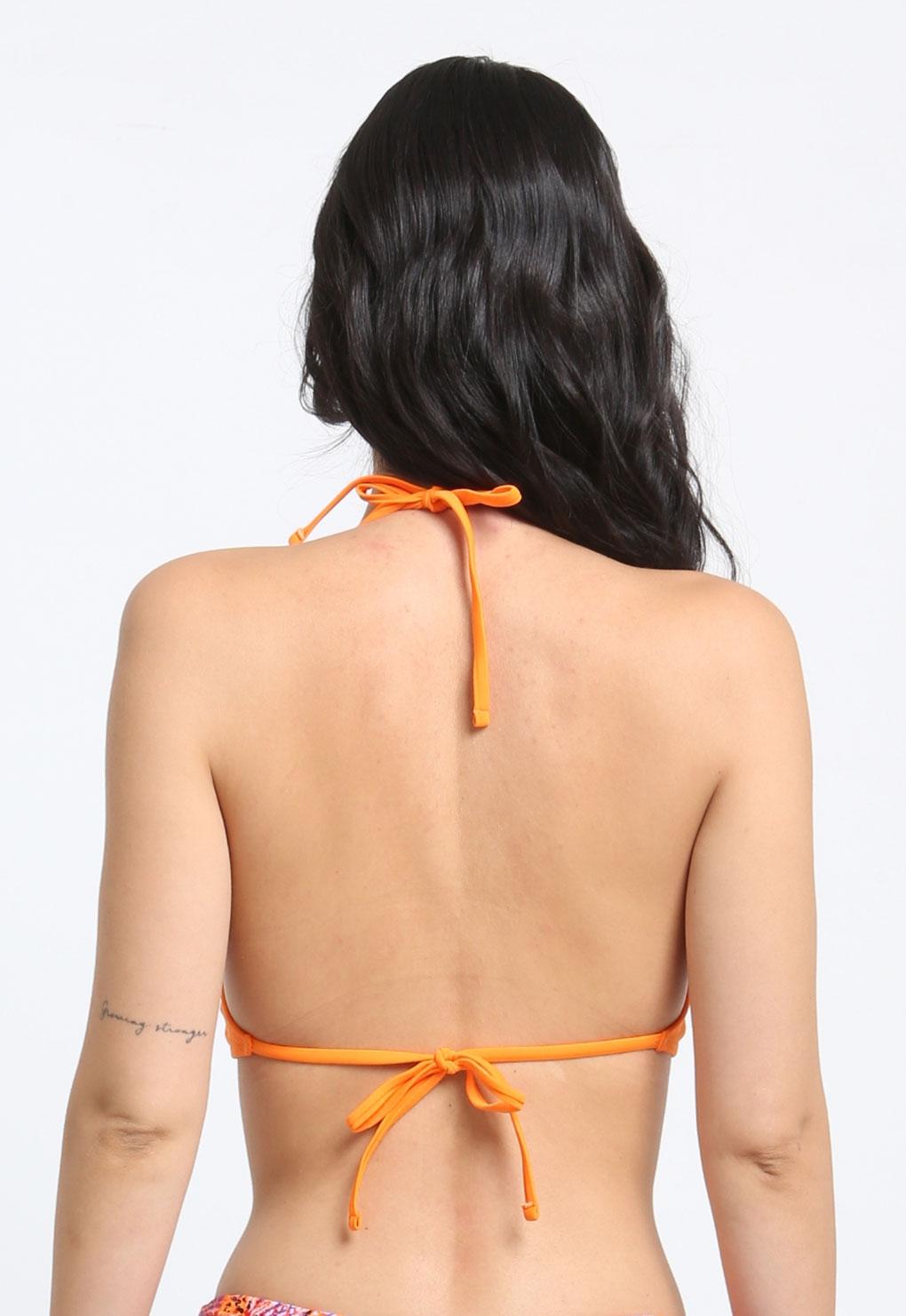 Bikini triangulo argolla central naranjo
