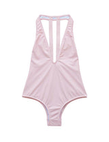 Traje de baño escotado rosado