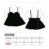 Tankini basico estampado negro