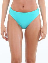 Bikini tanga drapeada tiro alto verde