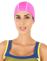 Gorro deportivo de lycra para natación fucsia