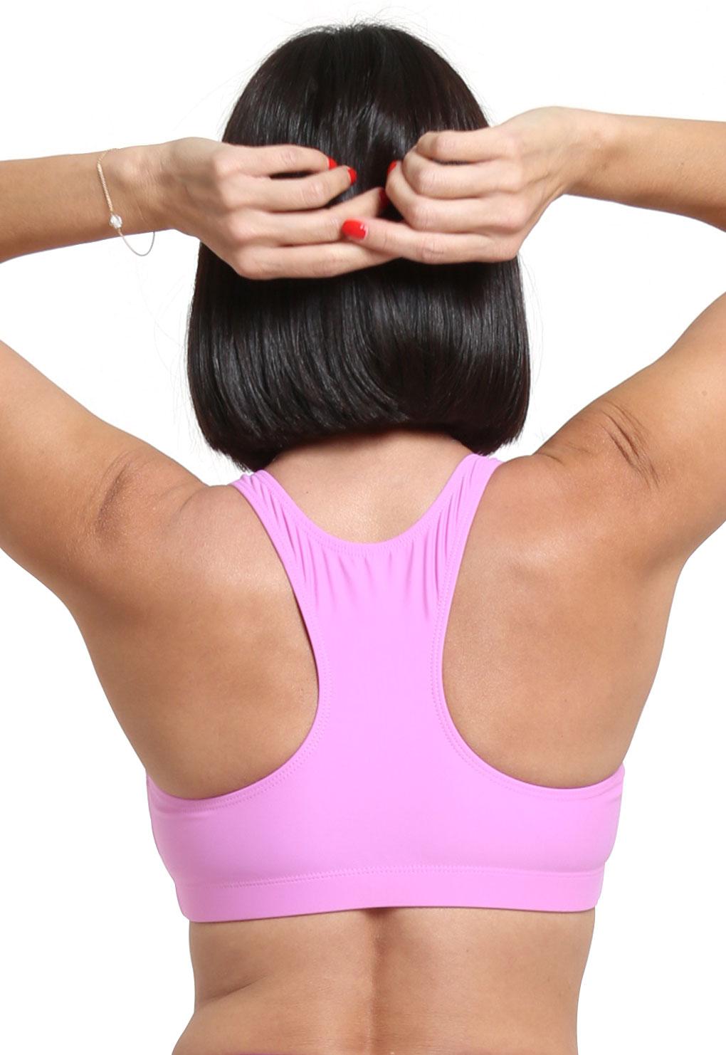 Fuchsia lycra sports bib