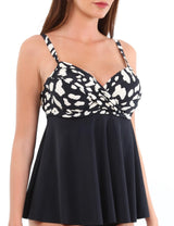Tankini basico estampado negro
