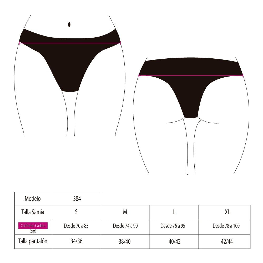 Bikini calzón alto con pretina amarillo