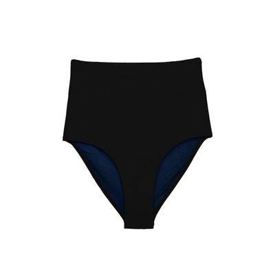 Bikini calzón tiro alto color negro