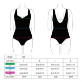 Traje de baño escotado con pinza negro