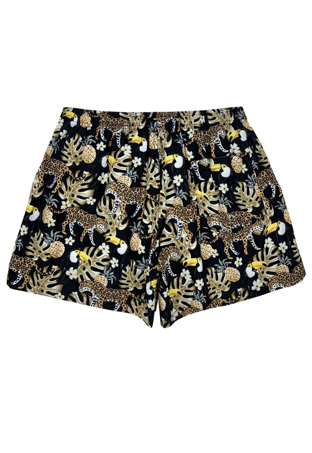 Men's black printed shorts