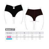 Bikini calzón alto argolla negro