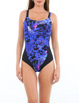 Blue print reducing swimsuit