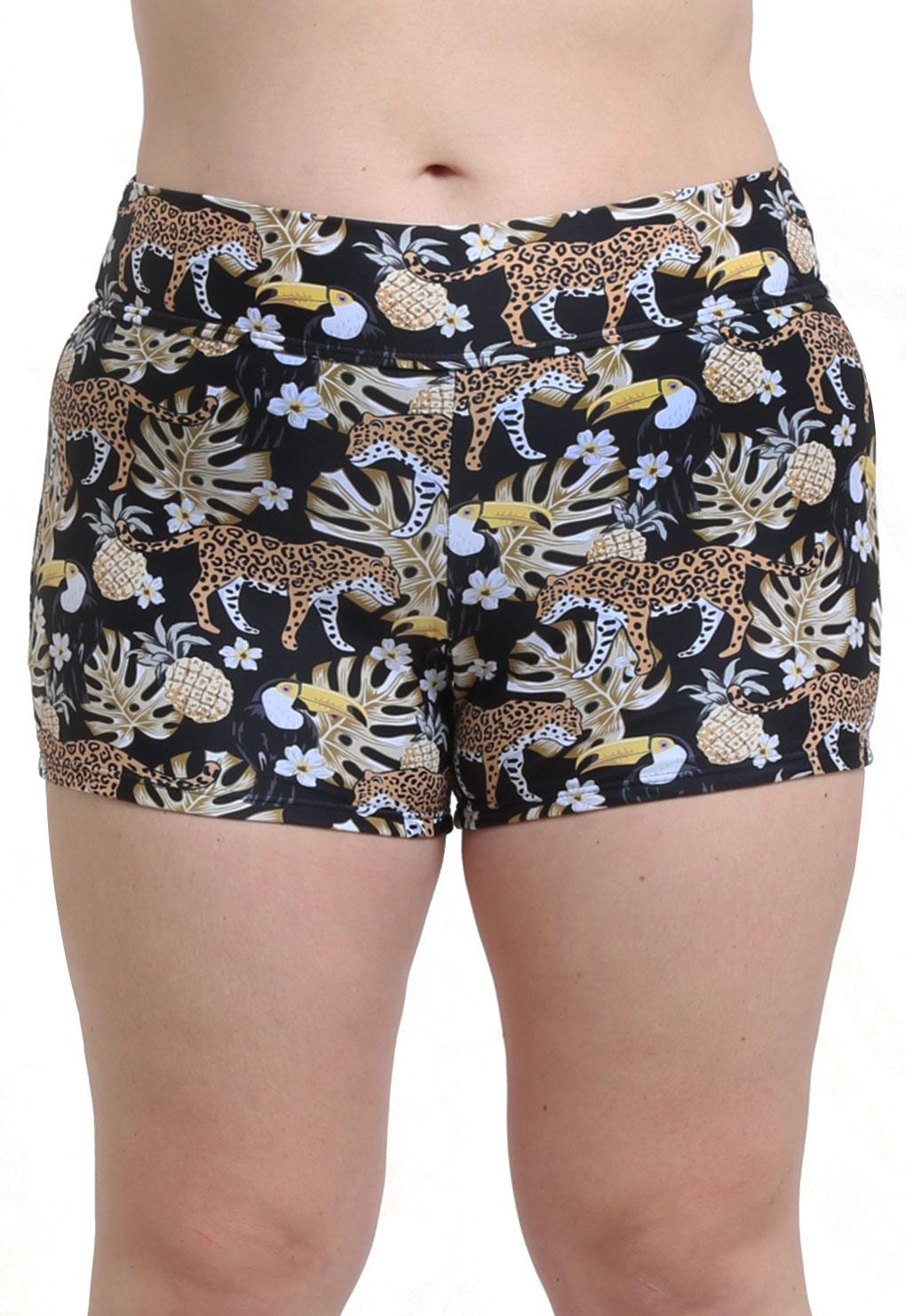 Hot style bikini shorts with yellow print