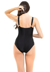 Traje de baño reductor copa grande negro