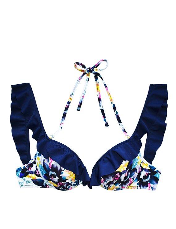 Bikini vuelos estampado negro