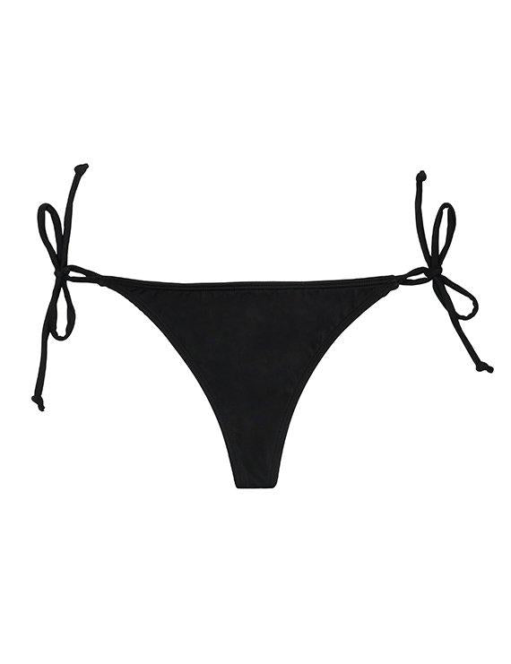 Bikini calzón colaless con amarras negro