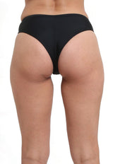 Bikini calzón alto con pretina negro