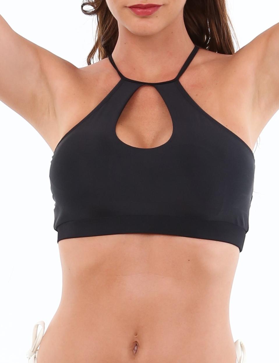 Bikini Peto deportivo halter negro