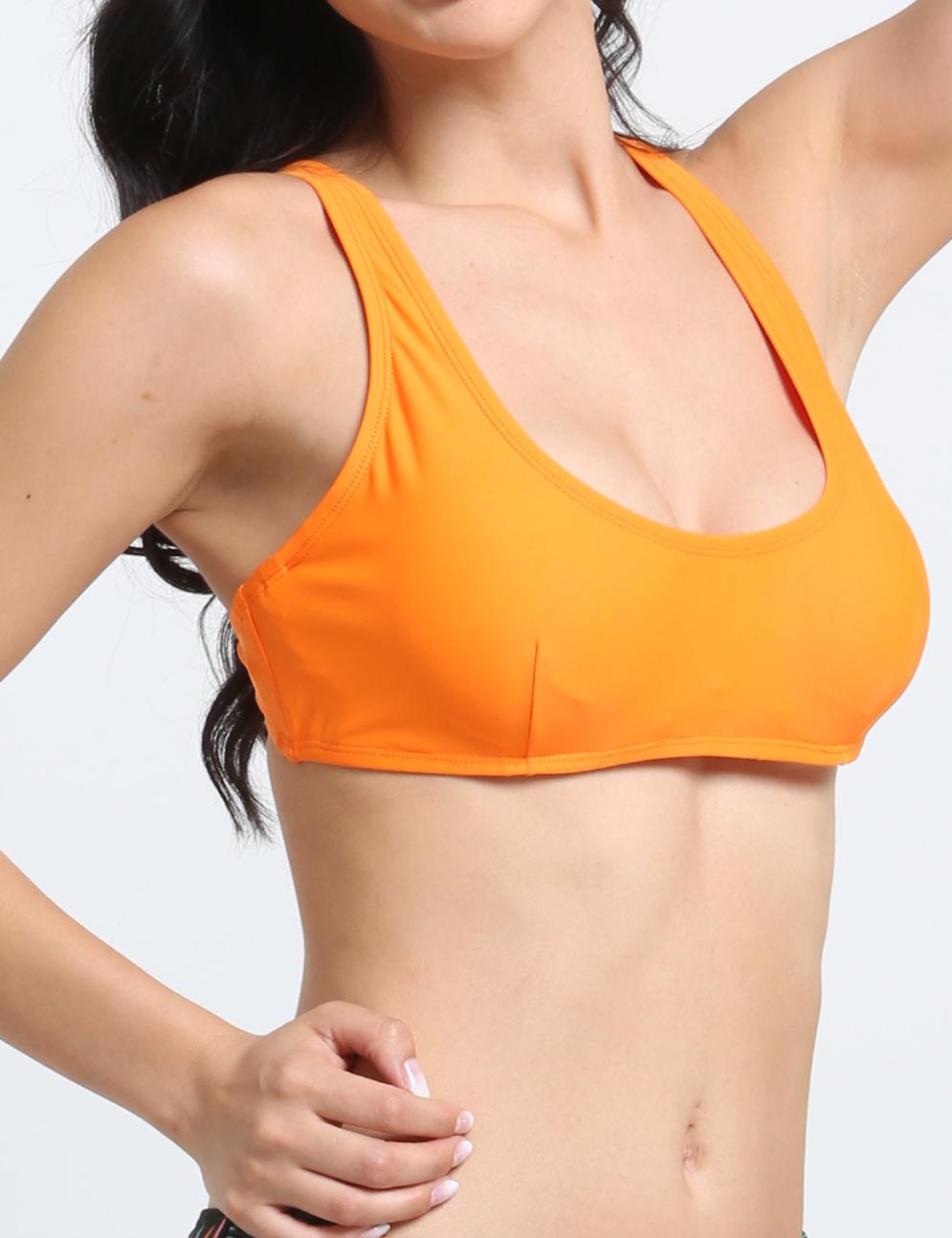 Bikini básico copa C naranja