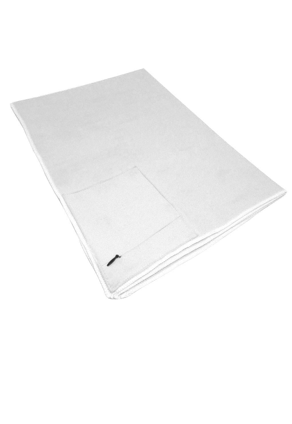 Toalla microfibra mediana 150 cm x 75 cm blanca