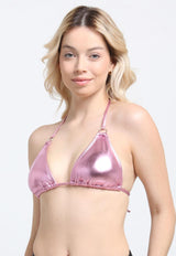 Bikini triangulo argolla lila brillante