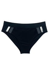 Black swimsuit with gray detail for men