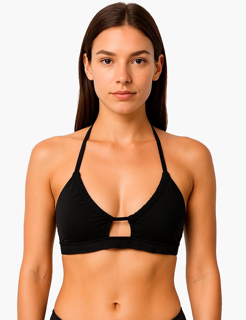 Bikini bandeau pretina negro