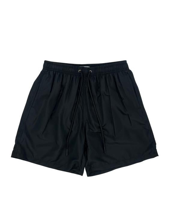 Women's long black short swimsuit