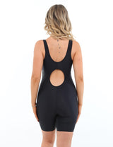 Traje de Baño Deportivo Natacion Pierna Larga Negro