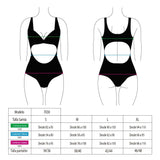 Trikini con nudo ajustable estampado  rojo