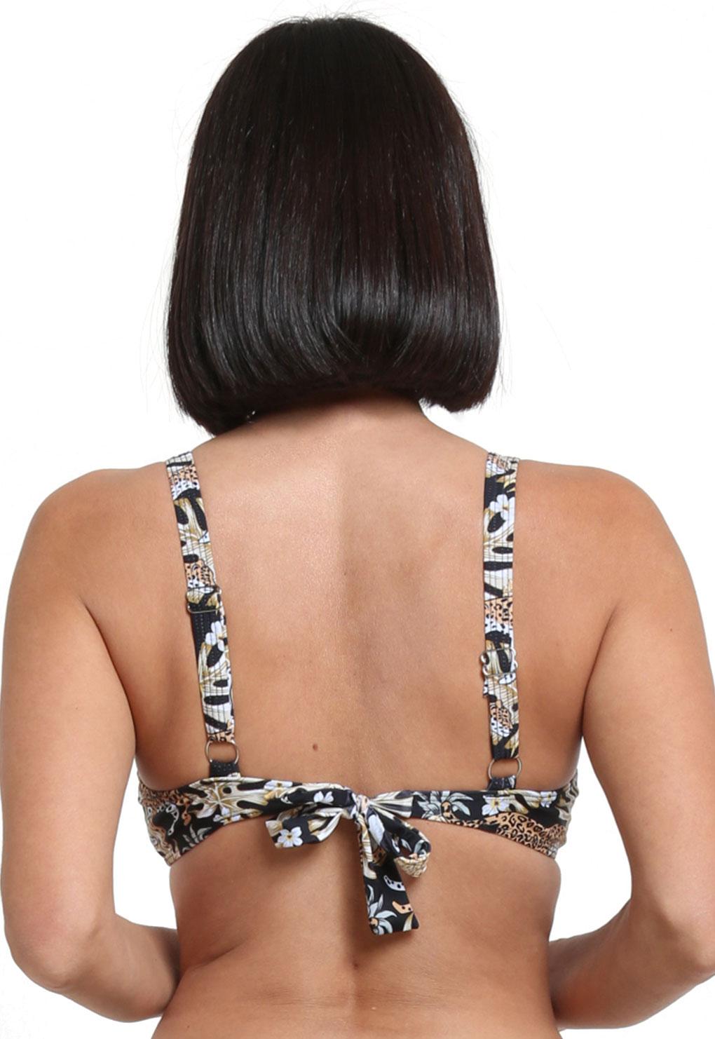 Bikini copa C-D blanda estampado amarillo