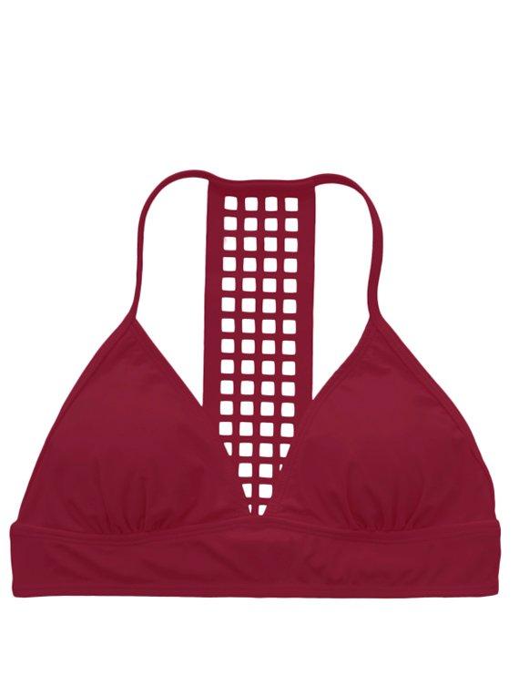 Red open-back bra bikini