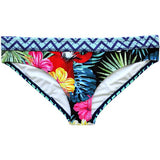 Calzón bikini con pinza estampado verde